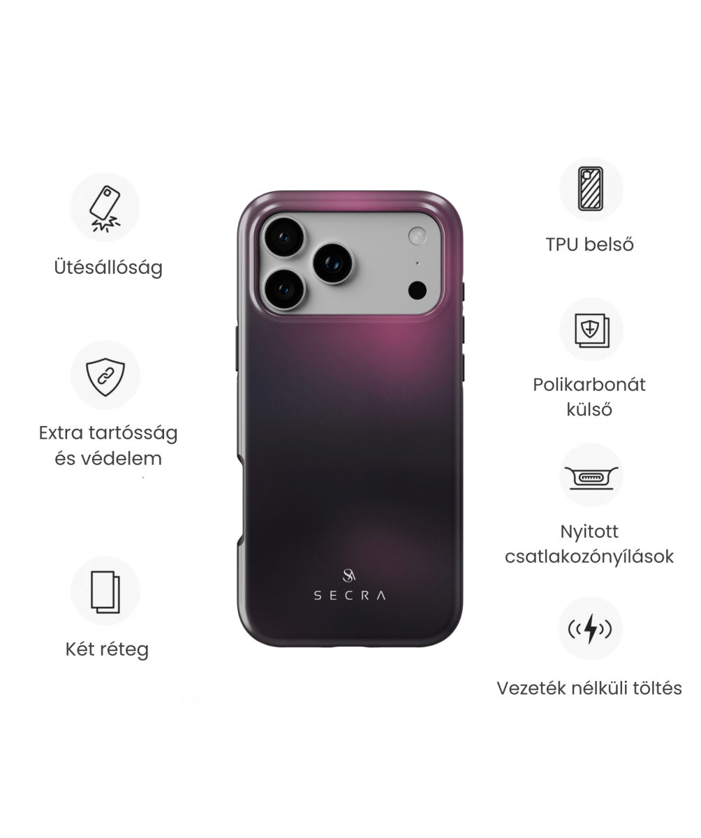 MAGSAFE FULL - PROTECTION CASE (NOIRROSA) - Secra Cases - Tech Accessories - MAGSAFE FULL - PROTECTION CASE (NOIRROSA) - iPhone 17 - 